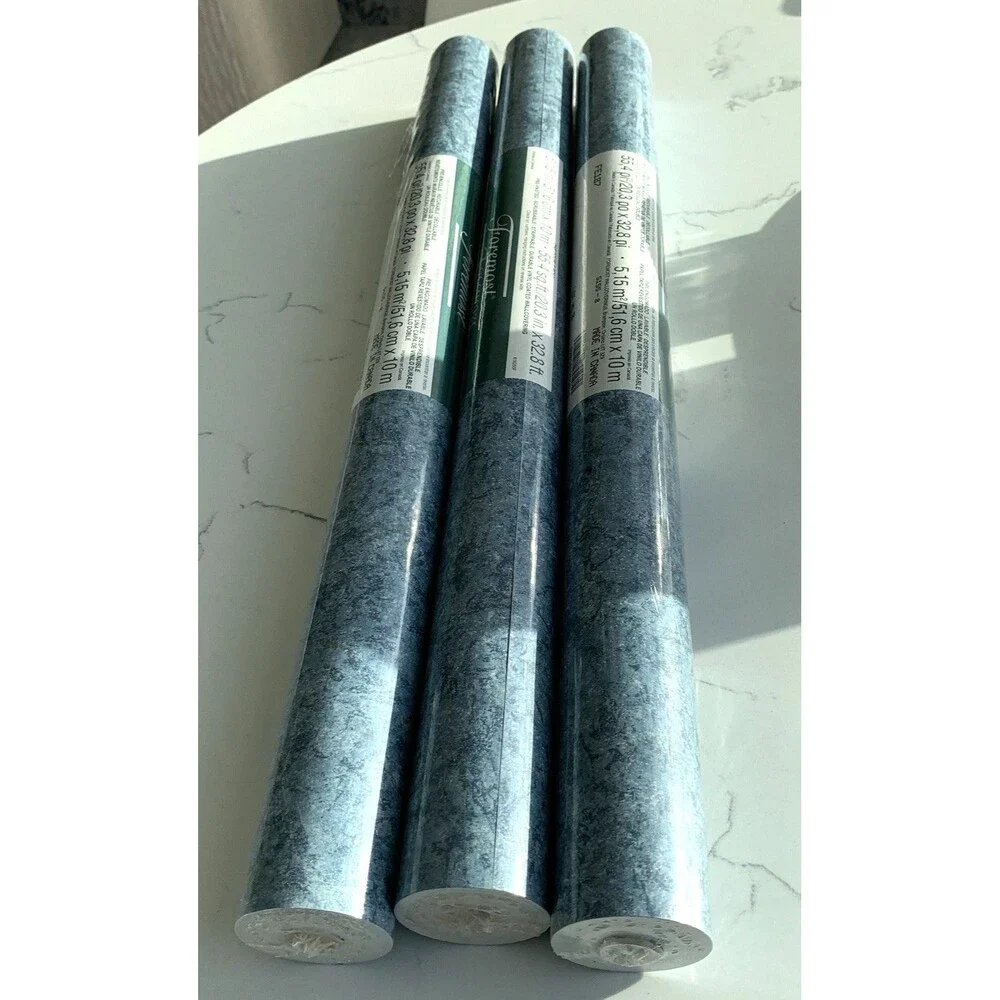 Foremost Wallcovering Blue Double Roll Pre Pasted Strippable Scrubabble 70 Sq